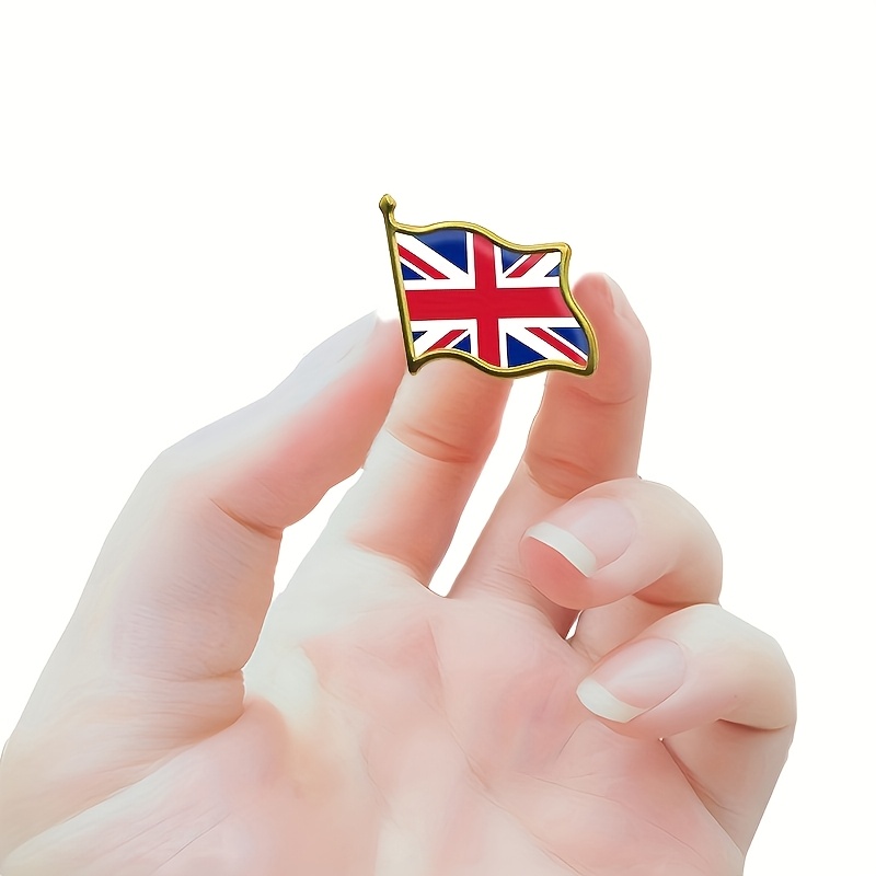 British Flag Emblem Brooch, Metal Souvenir